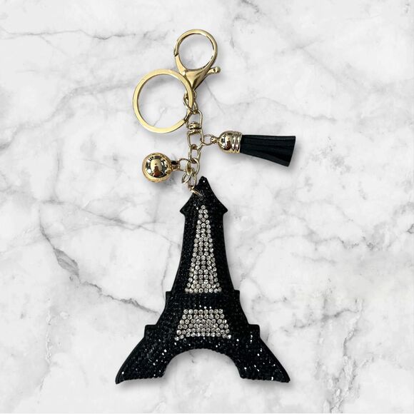 Glamorous Faux Crystal Eiffel Tower Keychain - Unique Gift for Valentines Day - Picture 4 of 4